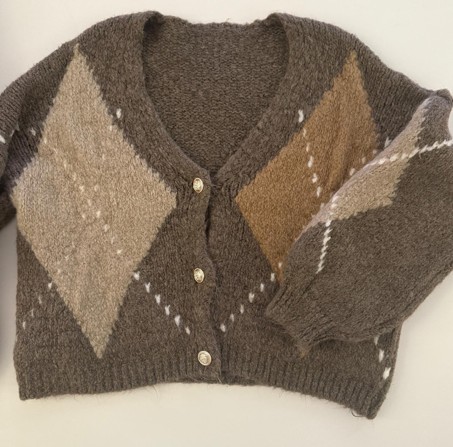 Cardigan fantasia rombi