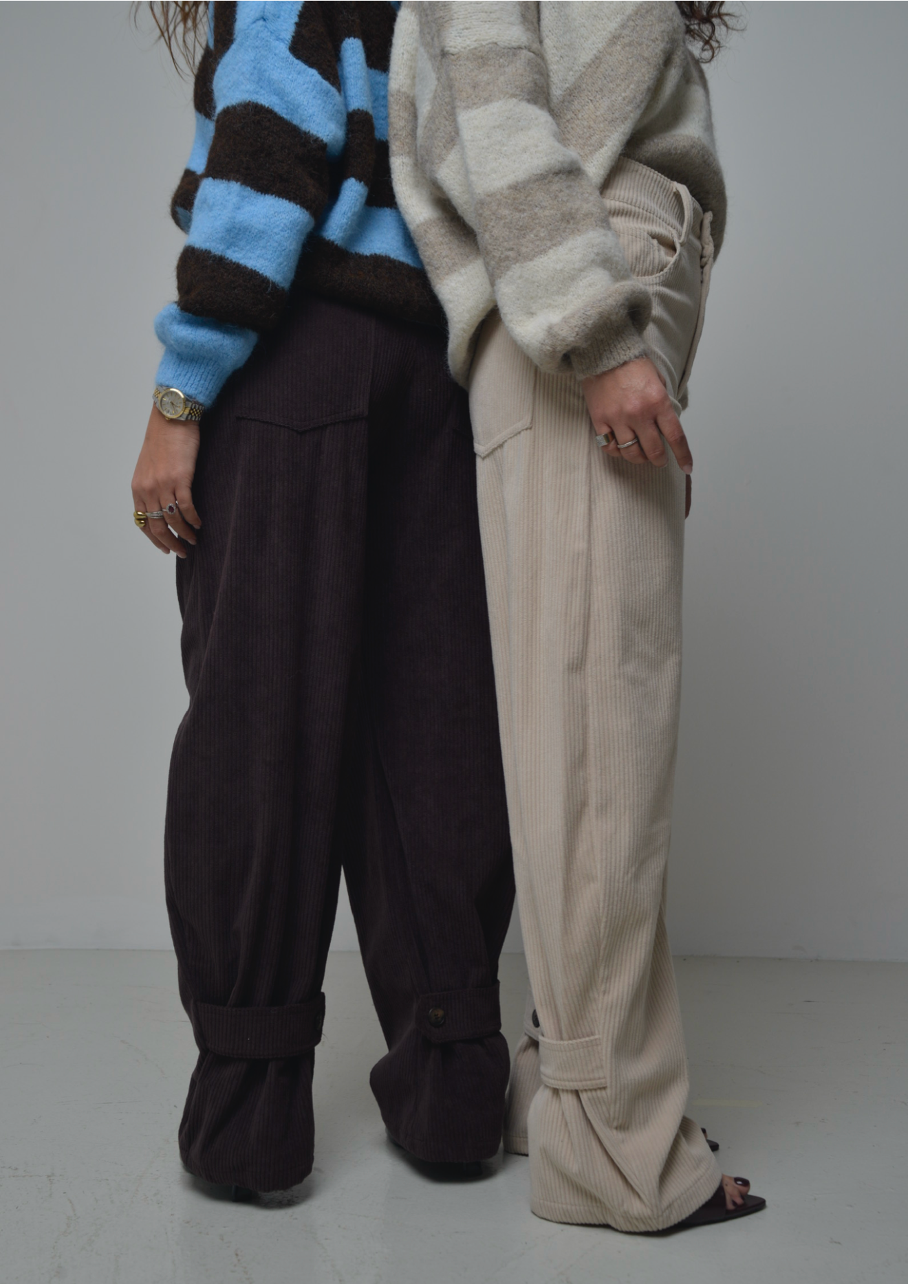 Pantalone in velluto con dettaglio Lumina